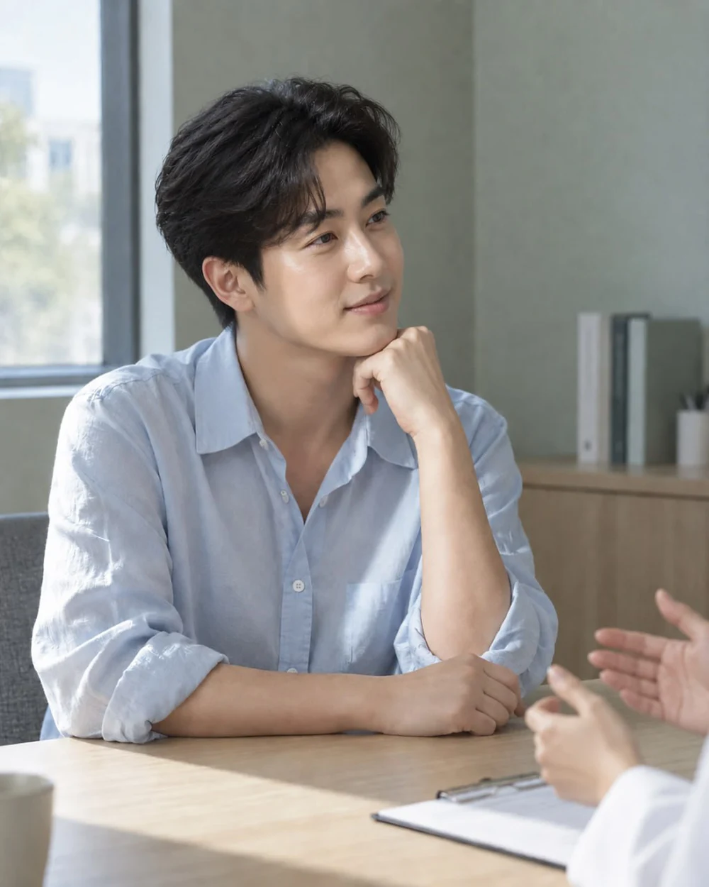 건강 검사 상담을 표현한 연출 이미지